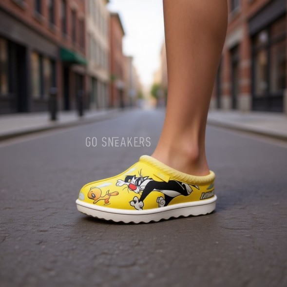 Унисекс зимние слипоны UGG x Palacе Tasman Looney Tunes Tweety