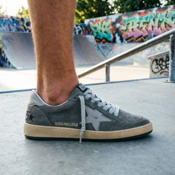 Мужские кеды Golden Goose Ball Star Men’s Grey Cream