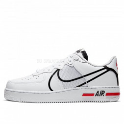 Nike Air Force 1 React White Black Red
