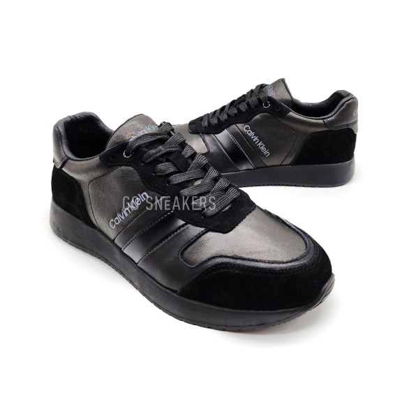 Унисекс кроссовки Calvin Klein Suede Leather Black