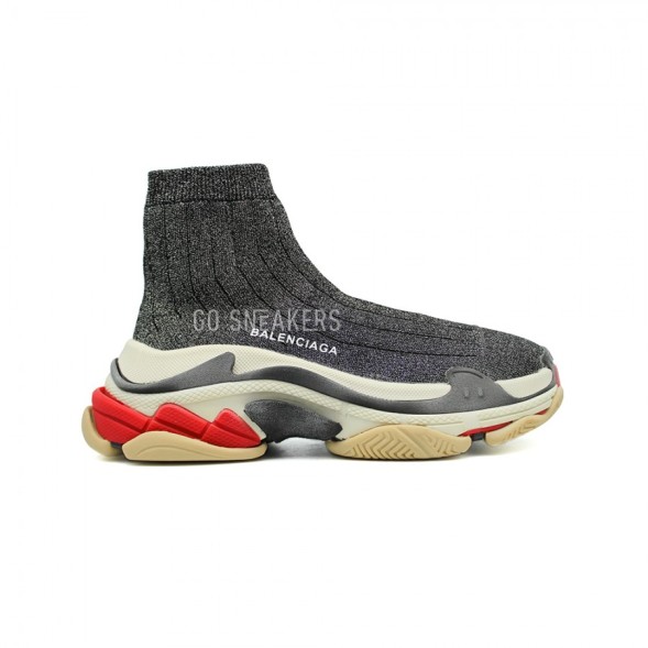 Женские кроссовки Balensiaga Speed Trainer Triple S B Grey SIlver