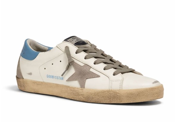 Женские кеды Golden Goose Super-Star Sky Blue Heel Tab
