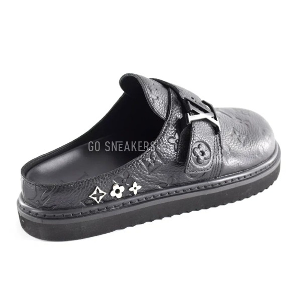 Унисекс тапочки Louis Vuitton Slipper Leather Black 