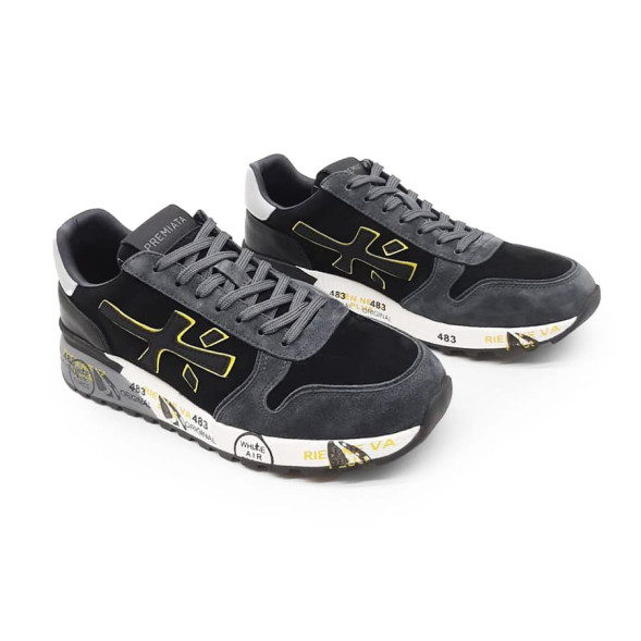 Унисекс кроссовки Premiata 483 Textile/Suede Grey/Black