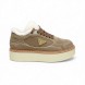 Женские зимние кроссовки на платформе Prada Platform Suede Winter Beige