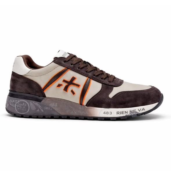 Унисекс кроссовки Premiata 483 Textile/Suede Beige/Brown