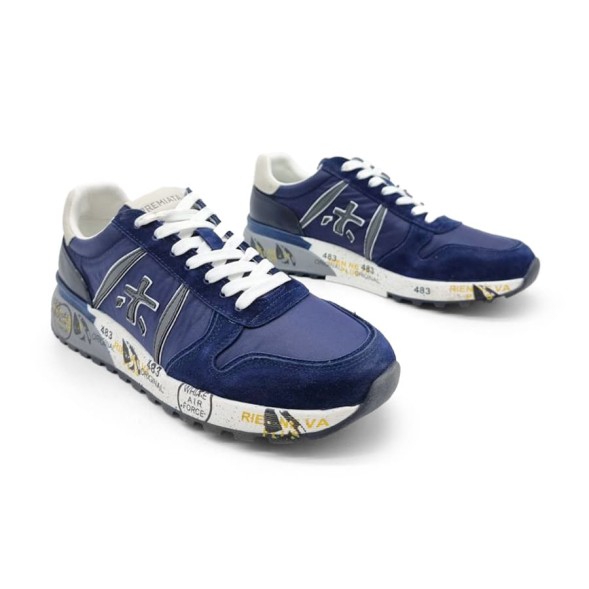 Унисекс кроссовки Premiata 483 Textile/Suede Navy/Grey