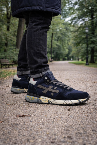 Мужские кроссовки Premiata 483 Suede Navy/Black