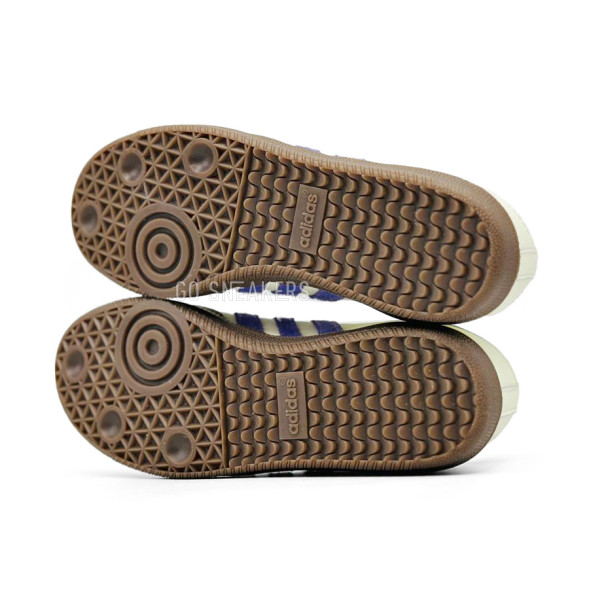 Женские кеды Adidas Samba OG Wmns Off White Core Purple/Green/Brown