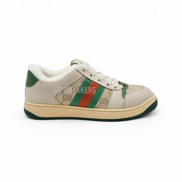 Женские зимние кроссовки Gucci Woman Winter Green/Red
