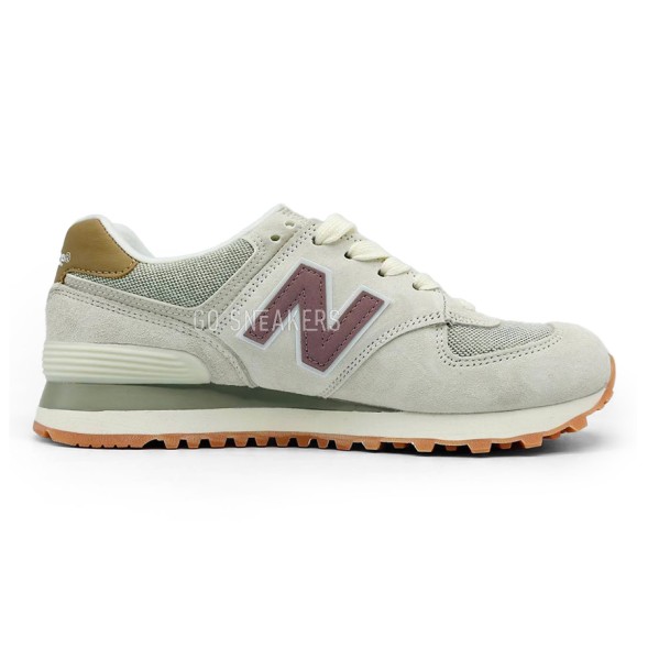 Женские кроссовки New Balance 574 Woman Suede White