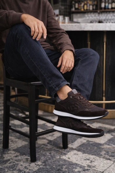 Мужские кроссовки Dolce&amp;Gabbana Suede Sneakers Brown